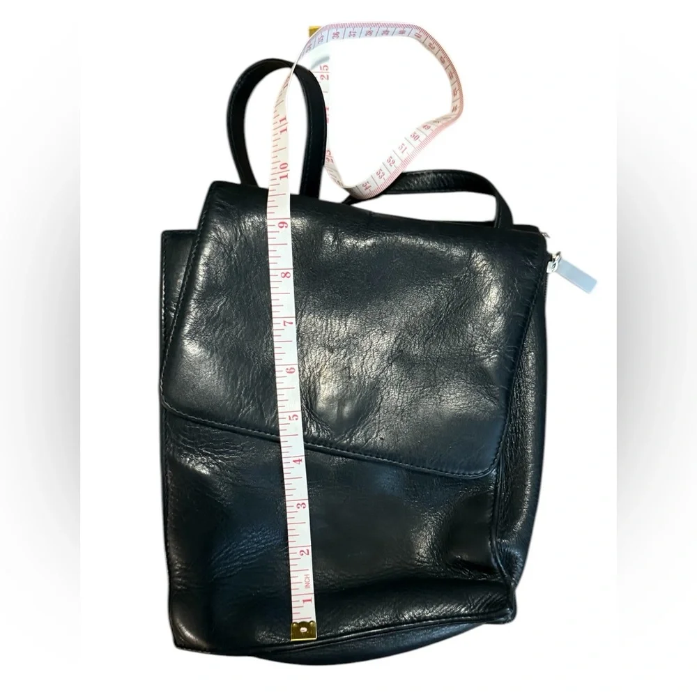 Hobo International Vintage Black Leather Small Crossbody Organizer Bag